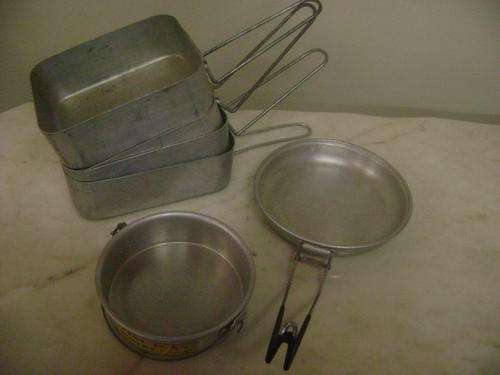 OLD ARMY UTENSILS MADE OF ALUMINIUM