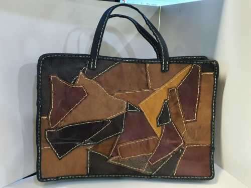 Top Grain Genuine Leather Laptop Bag Hand Stitched, One of Kind, 18` View my other items