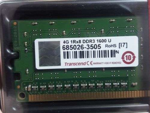 PACK OF 10 - BARGIAN !!!! Transcend 4GB 1Rx8 DDR3 1600 U DESKTOP RAM X 10