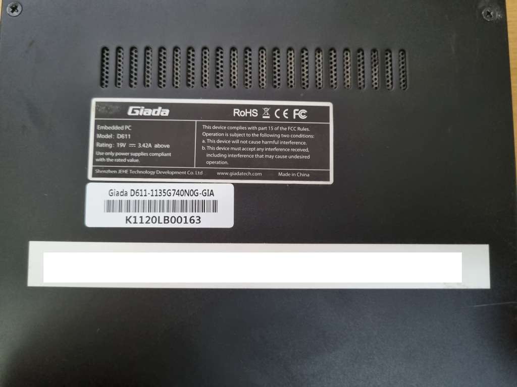 Giada D611 i5, 1TB NVMe, 4GB DDR4, Win 11 Pro Mini PC