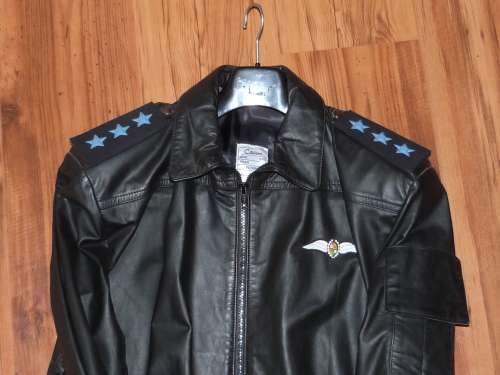 SAAF Fighter Pilot Black Leather Jacket (Clean)