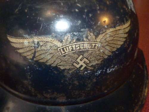 WW2 Luftschutz Gladiator Funk (radio,wireless) helmet