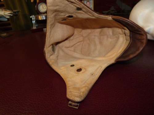 WW1 British Sykes leather Flying Helmet