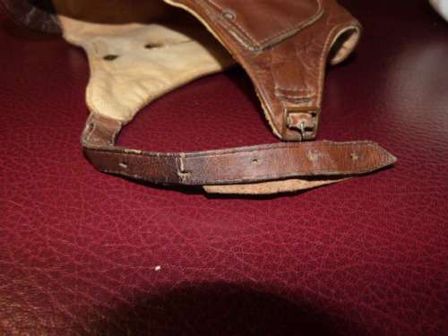 WW1 British Sykes leather Flying Helmet