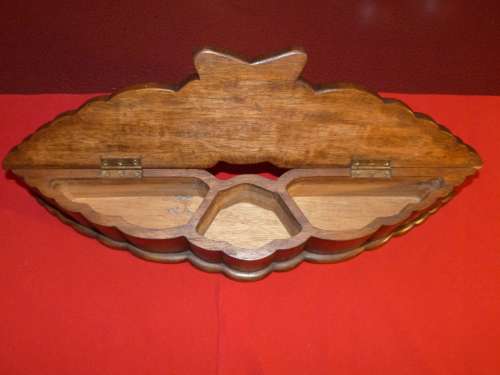 WW2 RAF/SAAF Wooden Eagle Trench Art Jewellry Box