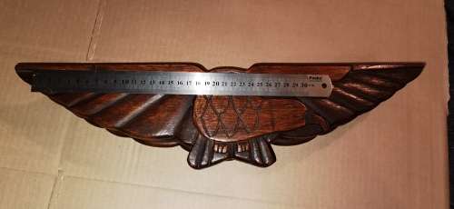 WW2 RAF/SAAF Wooden Eagle Trench Art Jewellry Box