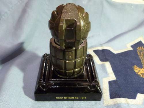 WW1 Mills Hand grenade Ink well Memento - numbered