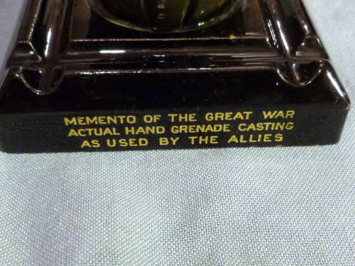 WW1 Mills Hand grenade Ink well Memento - numbered