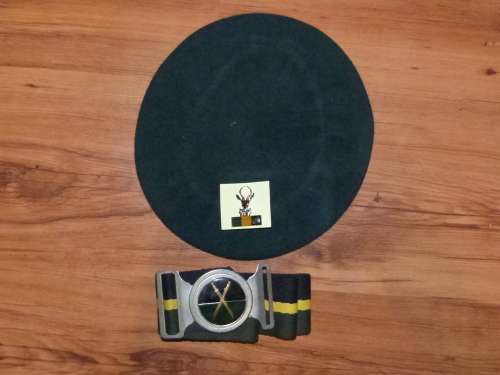 SADF Infantery Belt, Beret, Bokkop and balkie