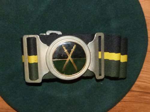 SADF Infantery Belt, Beret, Bokkop and balkie