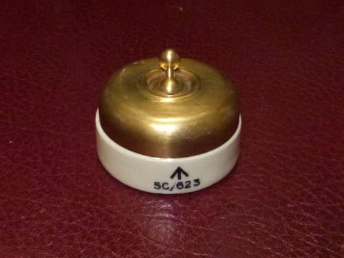 WW1 British Aircraft (Sopwith Camel) single pole magneto switch - see full description