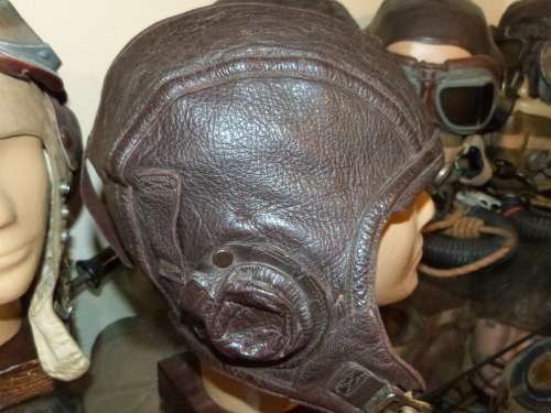 WW2 American Navy Airforce aircrew NAF 1092 leather flying helmet