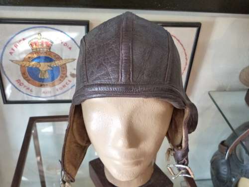 WW2 American Navy Airforce aircrew NAF 1092 leather flying helmet