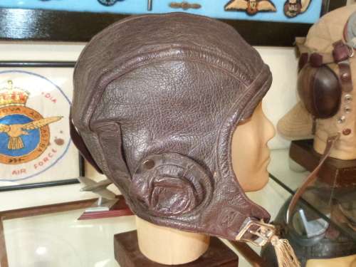 WW2 American Navy Airforce aircrew NAF 1092 leather flying helmet