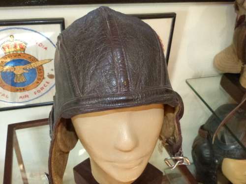 WW2 American Navy Airforce aircrew NAF 1092 leather flying helmet