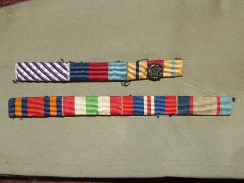 WW2 Australian Pilot`s DFC group Medal ribbon bars