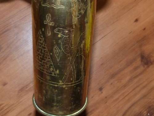 WW2 North Africa Trench Art Artillery Shell case
