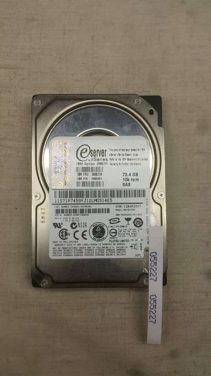IBM SAS HDD - 73.4 GB - Server xSeries - 10k rpm (pn: 26K526)