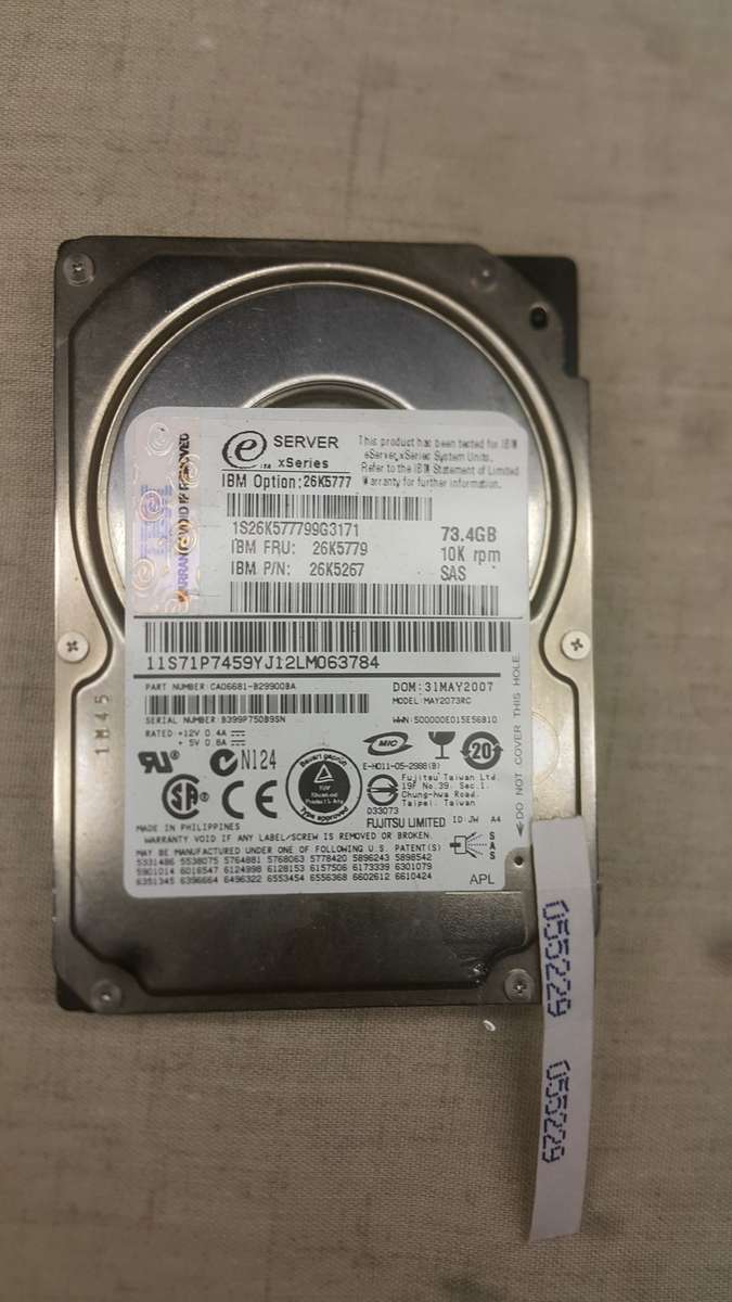 IBM SAS HDD - 73.4 GB - Server xSeries - 10k rpm (pn: 26K526)