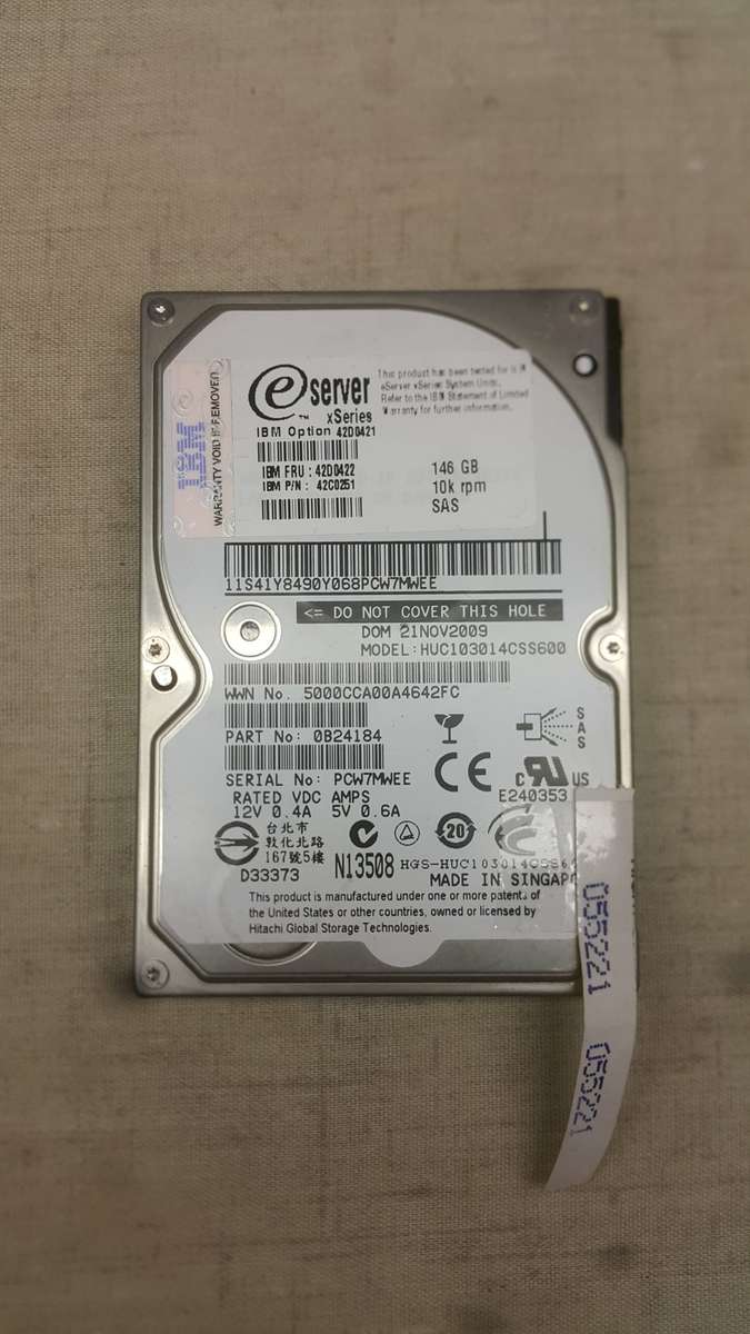 IBM SAS HDD - 146.8 GB - Server xSeries - 10k rpm (pn: 42c0251)