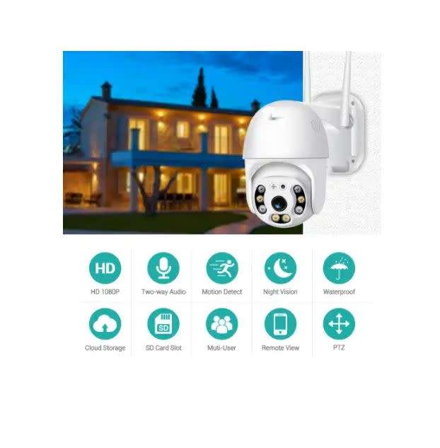 1080P FHD H.265 Waterproof WiFi Camera Motion Voice Alert Dual Antenna IP Camera