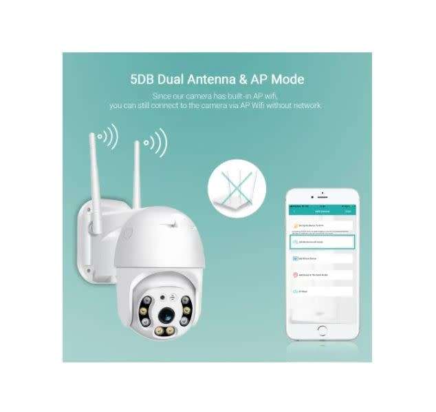 1080P FHD H.265 Waterproof WiFi Camera Motion Voice Alert Dual Antenna IP Camera