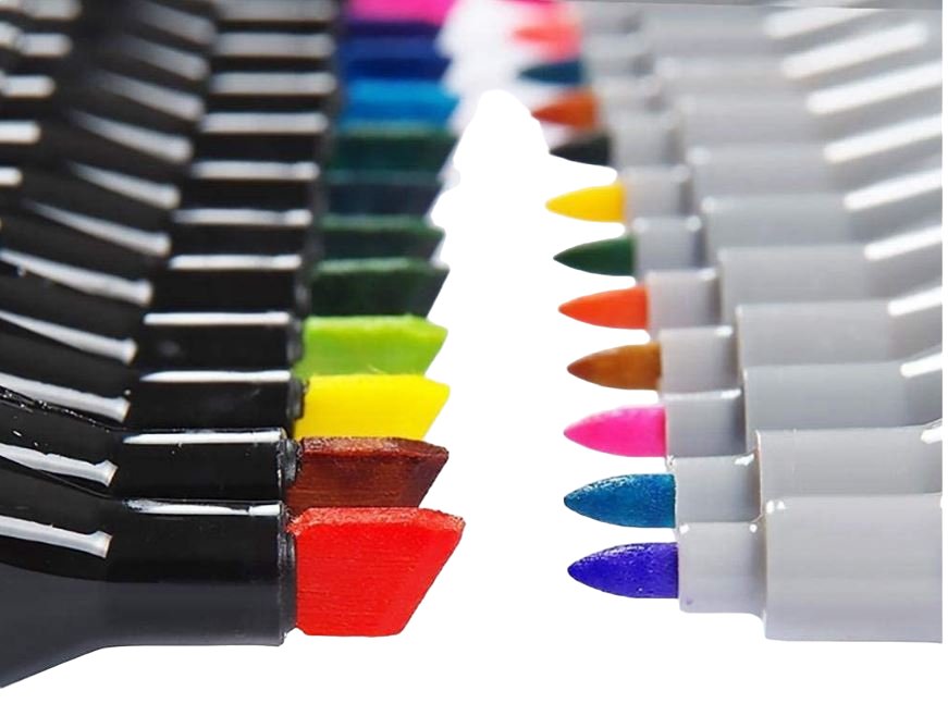 Alcohol Oil Colour Art Marker Set - 60 Pieces of Double Sided Tips