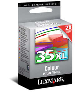 LEXMARK #35 COLOUR 2X MORE PAGES