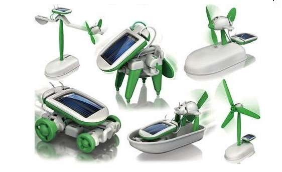 *Mini Solar Toy Car, Puppy, Plane, Airboat, Relvolving Plane, Windmill* kits DIY solar toy 6pcs/lot