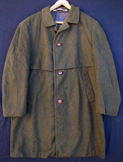 Stunning Mens Dark Olive Green Stylish Wool 3/4 Coat, warm, lined and comfortable, Size 36/38