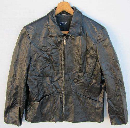Ladies Superb Black Leather Jacket, Warm and Comfortable, Size 38