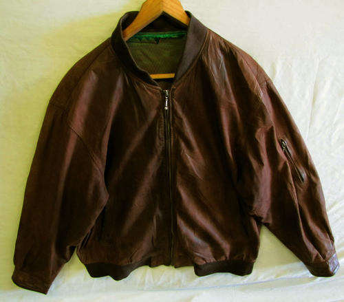 Mens Dark Brown Leather Jacket, Warm and Comfortable, SA Size 36