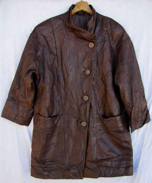 Ladies Elegant Dark Maroon Leather Jacket, Warm and Comfortable, SA Size 38