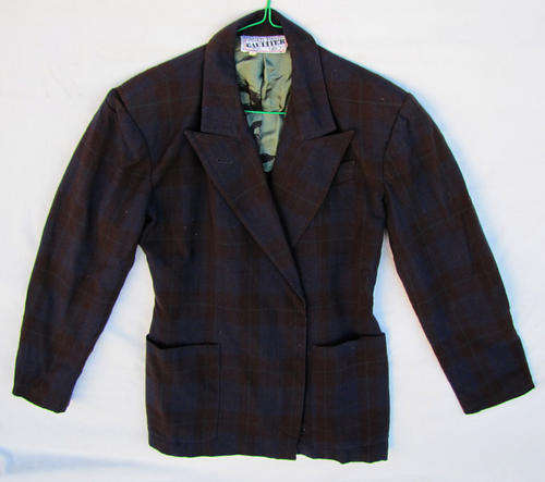 Ladies Casual Checked Blue Jacket, Comfortable, SA Size 36