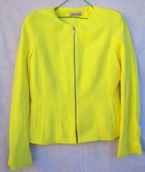 Ladies Stunning Bright Yellow Jacket, Lightweight and Comfortable, SA Size 36