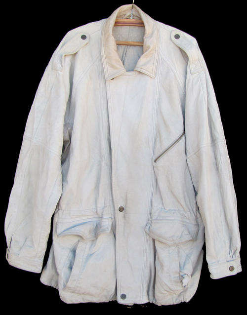 Ladies Snug Off White Leather 1/2 Jacket, Warm and Comfortable, SA Size 42