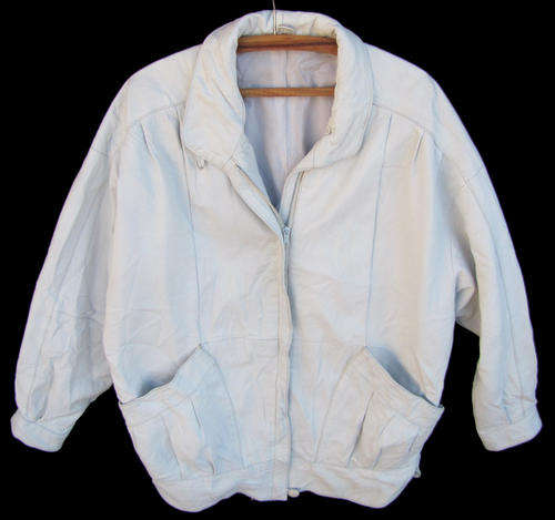 Ladies Lovely White Genuine Leather Jacket, SA Size 36/38