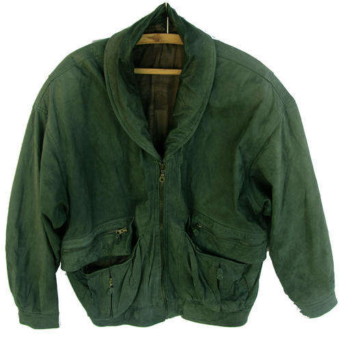 Mens Lovely Dark Green Leather Jacket, Warm and Comfortable, SA Size 34/36