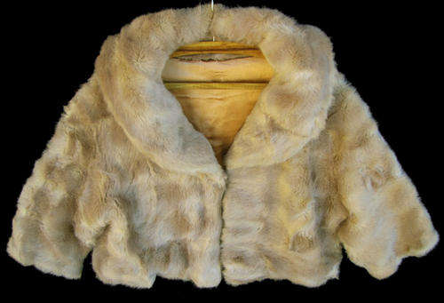 Ladies Stylish Beige Soft French Bolero Fur-like Jacket, SA Size 38