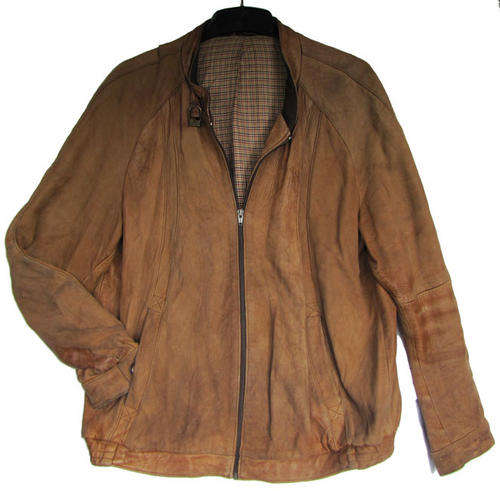 Men's Comfortable Tan Nappa Leather Jacket, with Lining, SA Size 38