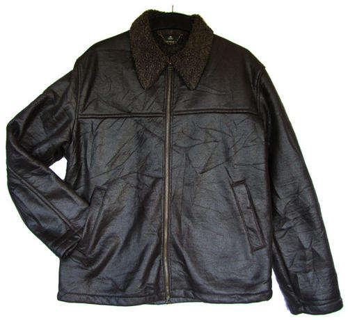 Men's Watson Leather-Look Dark Brown Jacket, with Warm Lining, SA Size 36