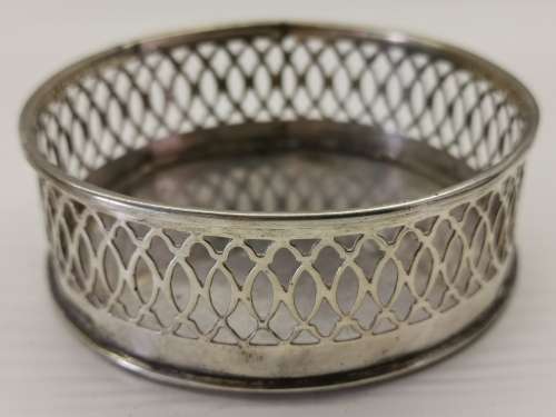 CONTENENTAL SILVER BOTTLE COASTER