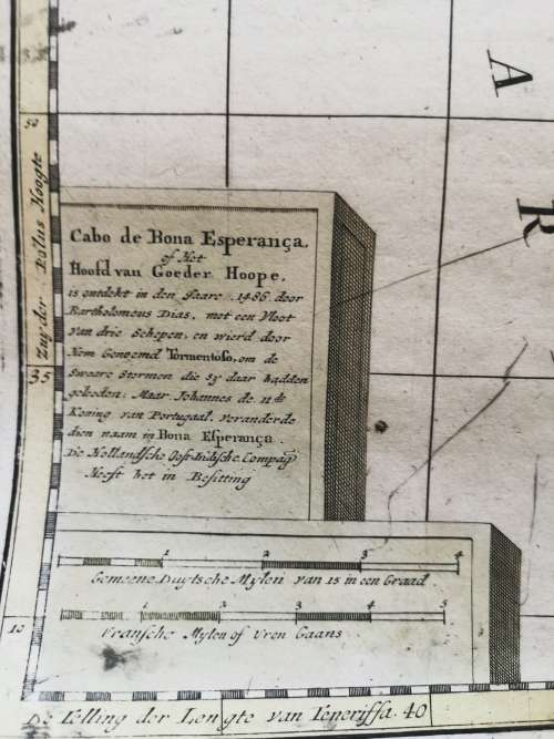 18th CENTURY DUTCH MAP OF THE CAPE AND ITS ENVIRONS