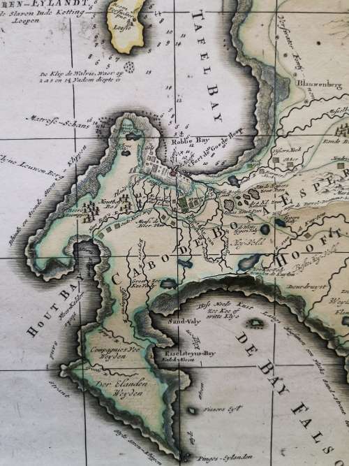 18th CENTURY DUTCH MAP OF THE CAPE AND ITS ENVIRONS