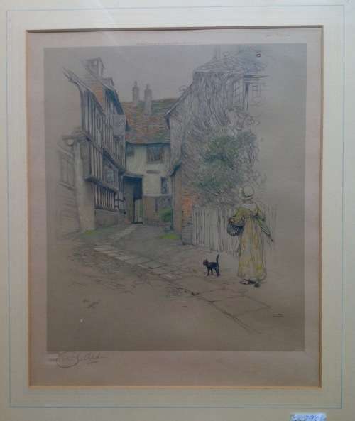 CECIL ALDIN HAND SIGNED MAID AND CAT ENGRAVING
