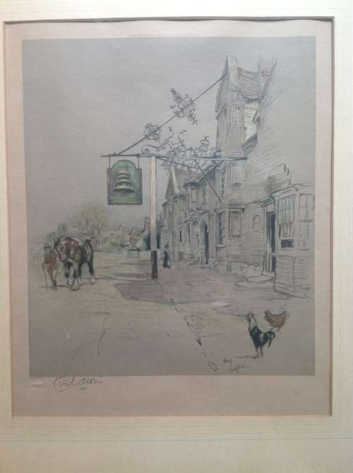 CECIL ALDIN HAND SIGNED MAID AND CAT ENGRAVING