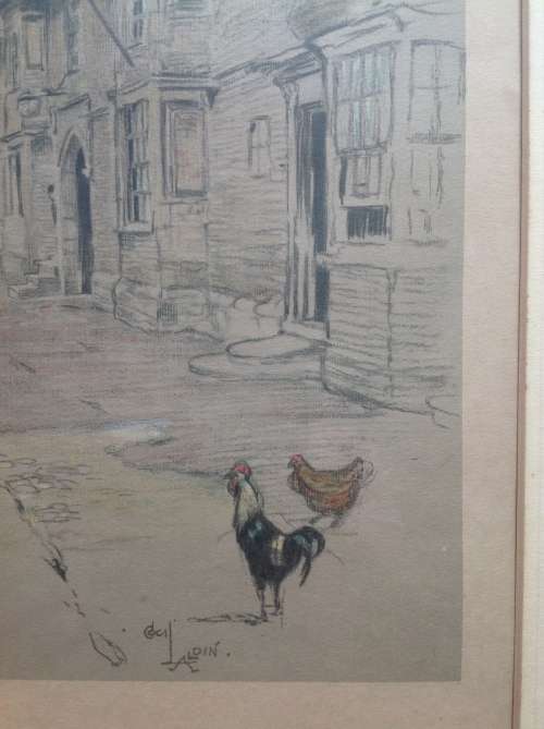 CECIL ALDIN HAND SIGNED MAID AND CAT ENGRAVING