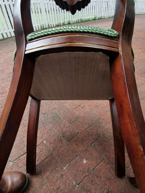 A SET OF SIX ITALIAN MAHOGANY GROTTO CHAIRS