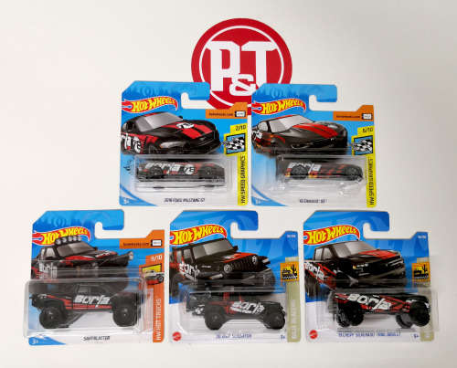 Hot Wheels `BORLA` 5 Vehicle set