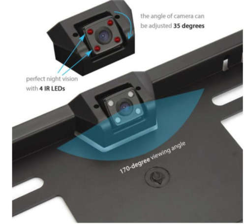 Number Plate Holder with Reverse Camera